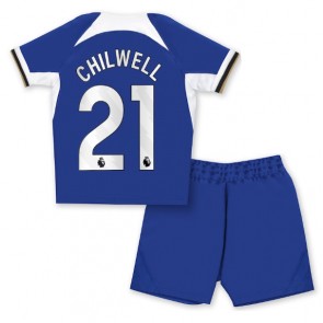 Chelsea Ben Chilwell #21 Replika Babytøj Hjemmebanesæt Børn 2023-24 Kortærmet (+ Korte bukser)